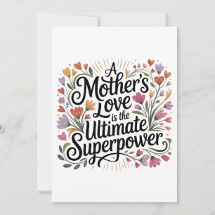 Invitación El amor de una madre es el superpoder definitivo