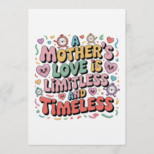 Invitación El amor de una madre es ilimitado y eterno