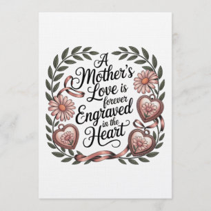 Invitación El amor de una madre está grabado por siempre en e