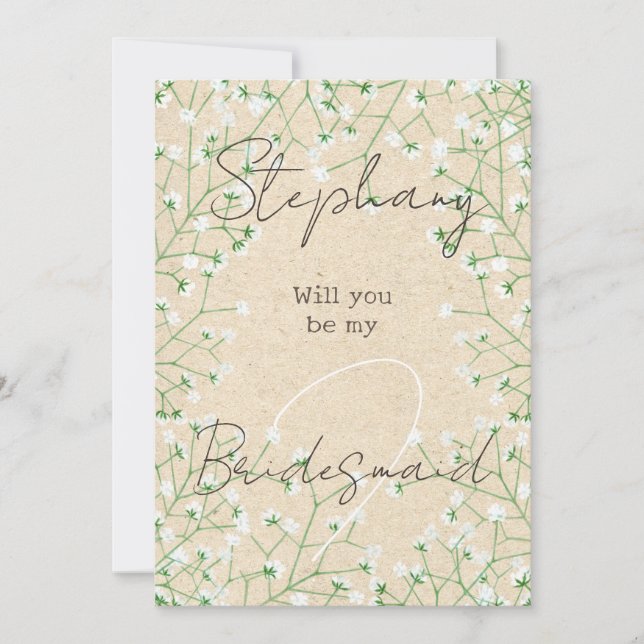 Invitación El amor del bebé es mi dama de honor (Anverso)