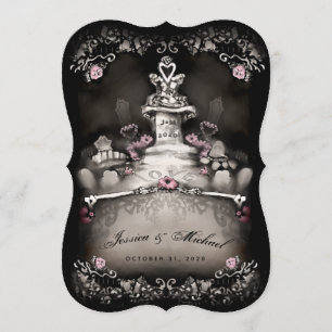 Invitación El amor del cementerio "así como" la boda invita