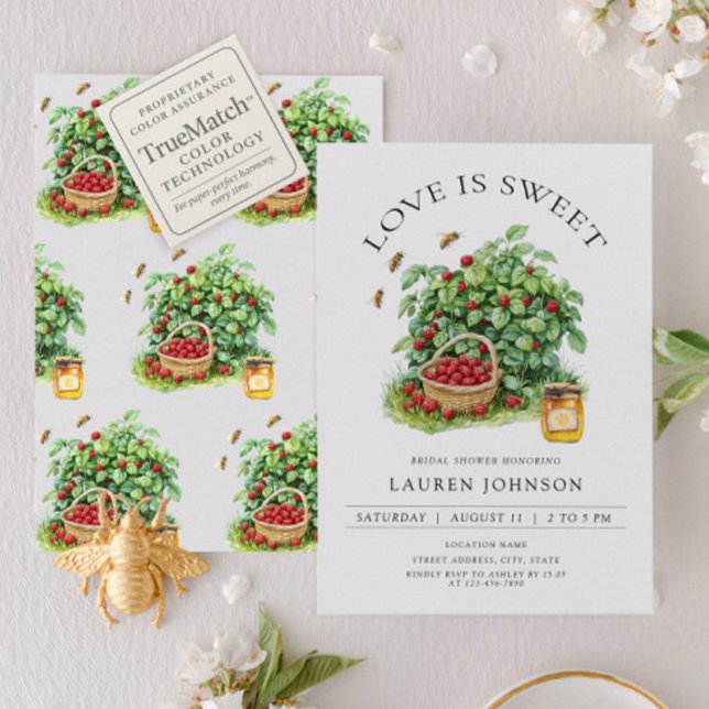 Invitación El Amor Elegante Es La Dulce Vegetación De Berry L (Subido por el creador)