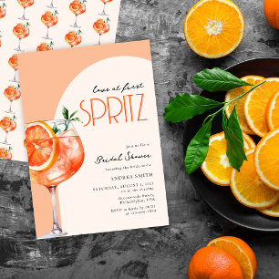Invitación El amor elegante moderno en la primera ducha de no