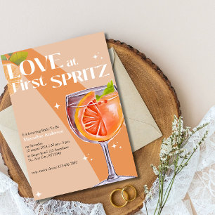 Invitación El amor elegante moderno en la primera ducha de no