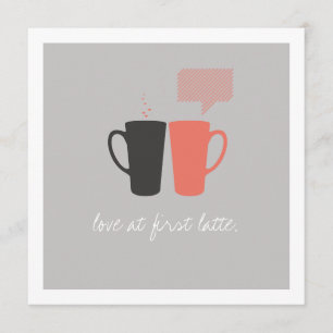 Invitación El "amor en ducha de primer Latte" invita