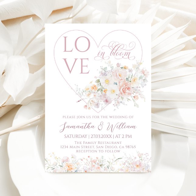 Invitación El amor en el Boda de flores silvestres de Bloom S (Subido por el creador)