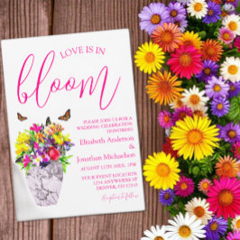 Invitación El amor en el Boda floral en flor