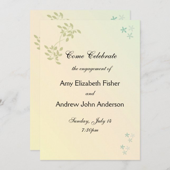 Invitación El amor en el compromiso de Personalizable de Laur (Anverso / Reverso)