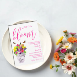 Invitación El amor en el prótesis floral de la cena