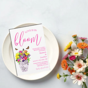 Invitación El amor en el prótesis floral de la cena