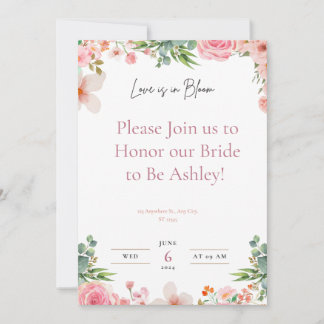 Invitación El amor en la flor de la novia