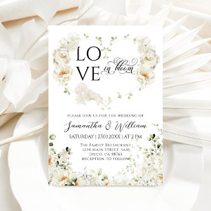 Invitación El amor en la flor del corazón en la sangre Monogr