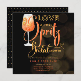 Invitación El amor en la primera ducha de Naranja moderna SPR