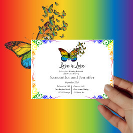 Invitación El amor es amor el arcoiris Boda ensayo