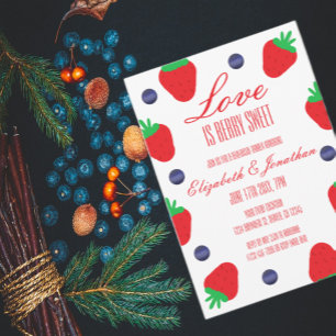 Invitación El amor es Berry Sweet Fruit Test Cena