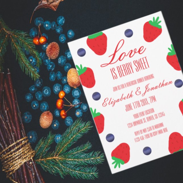 Invitación El amor es Berry Sweet Fruit Test Cena (Subido por el creador)