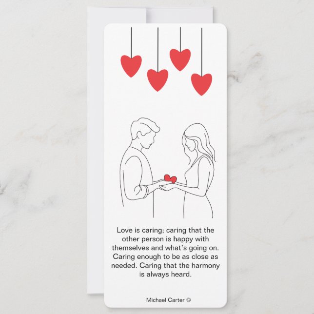 Invitación El amor es cuidar (Anverso)