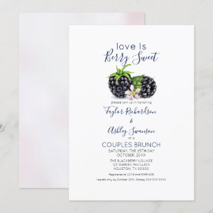 Invitación El amor es dulce Blackberry Brunch Boda