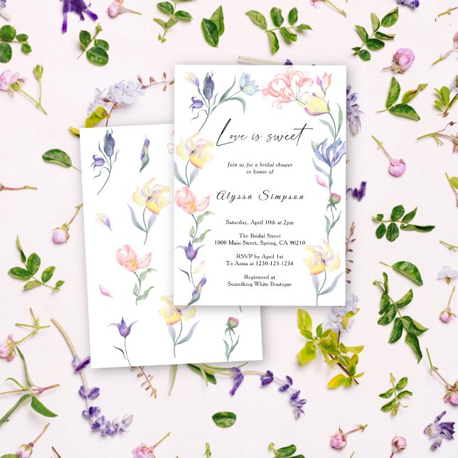 Invitación El amor es dulce Floral Bridal Shower (Subido por el creador)