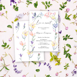 Invitación El amor es dulce Floral Bridal Shower