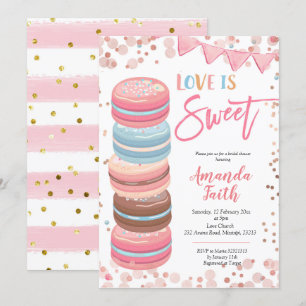 Invitación El amor es dulce Macaroon Bridal Shower