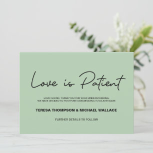 Invitación El amor es el aplazamiento del Boda verde del paci