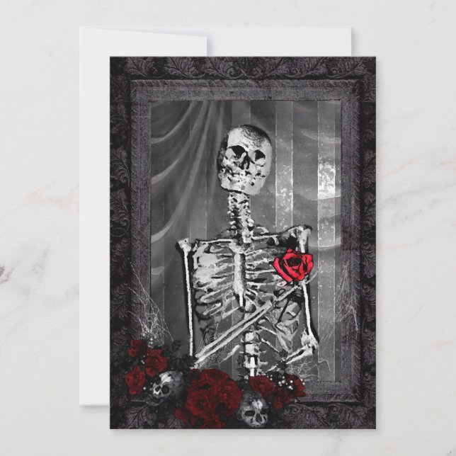 Invitación El amor es el eterno Boda gótico (Anverso)