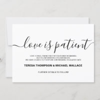 El amor es el Personalizado pospuesto del Boda del