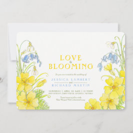 Invitación El amor es floreciente flor de primavera boda de a