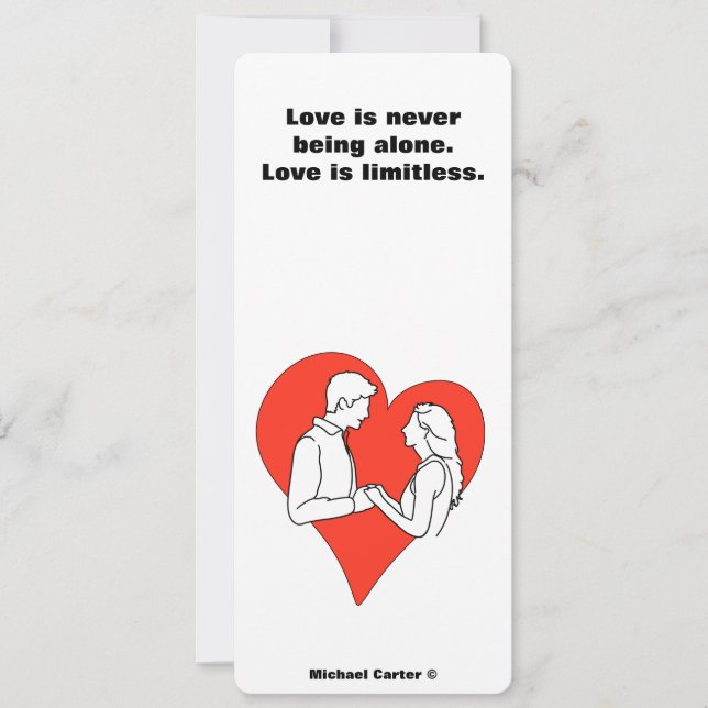 Invitación El amor es ilimitado (Anverso)