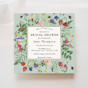 Invitación El amor es la ducha de novia de Berry Sweet Wildfl