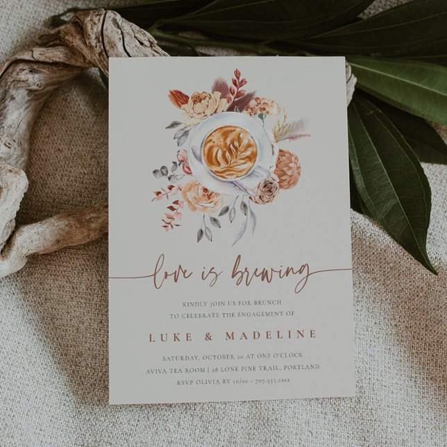 Invitación El amor es la fiesta de compromiso de brunch de ca (Subido por el creador)