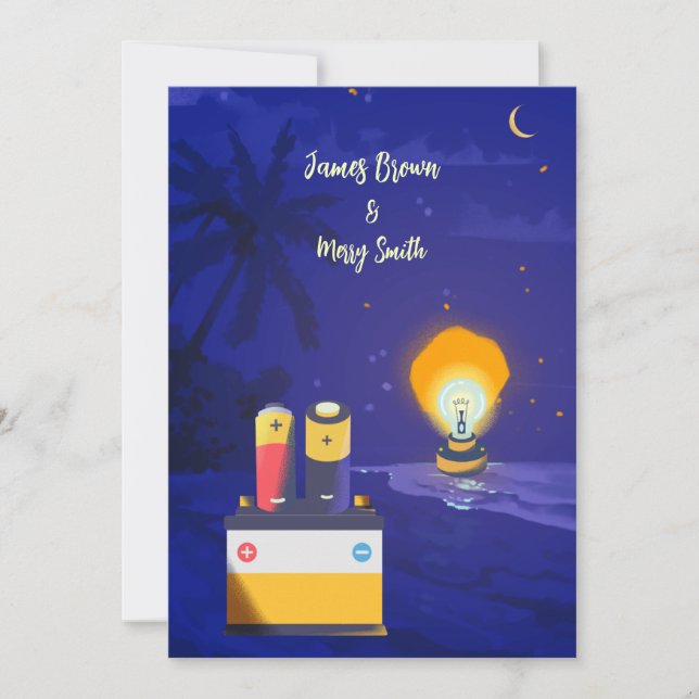 Invitación El amor es la iluminación Radiant Union Souls boda (Anverso)