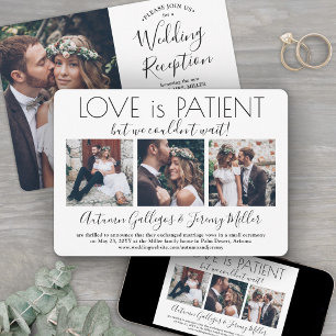 Invitación El amor es la recepción de bodas para pacientes 4 