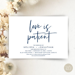 Invitación El amor es paciente, cambia nuestra nueva fecha Bo