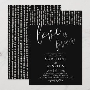 Invitación El amor es para siempre un Purpurina Boda de parkl