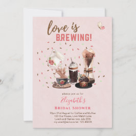 Invitación El amor es preparar café BRIDAL, muffins INVIT