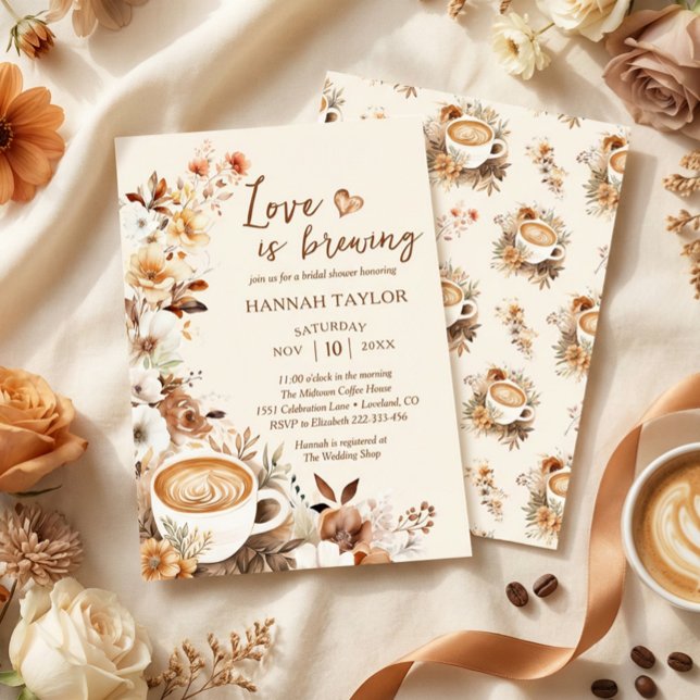 Invitación El amor es preparar café, ducha de novia (Subido por el creador)