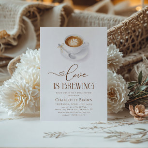Invitación El amor es preparar café, ducha de novia