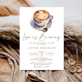 Invitación El amor es preparar café, ducha de novia