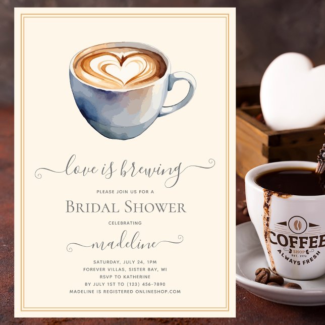 Invitación El amor es preparar café, ducha de novia (Subido por el creador)
