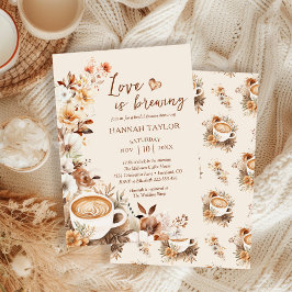 Invitación El amor es preparar café, ducha de novia