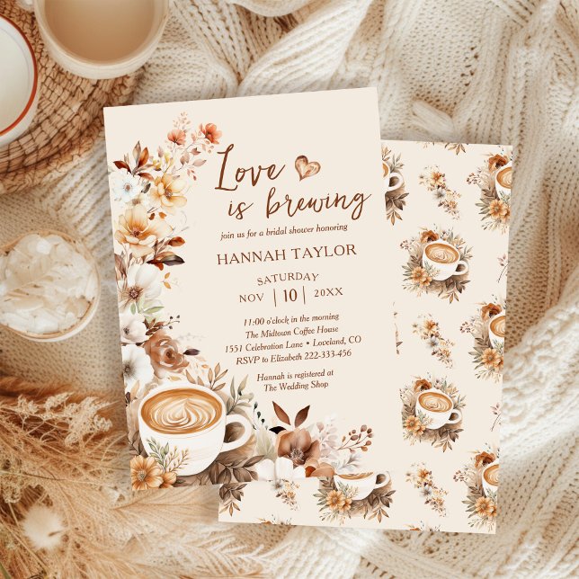 Invitación El amor es preparar café, ducha de novia (Subido por el creador)
