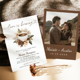 Invitación El amor es preparar café, ducha de novia