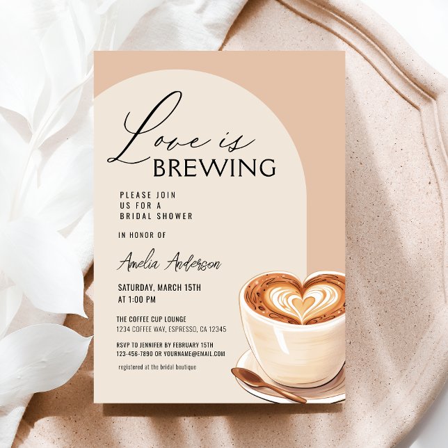 Invitación El amor es preparar café, ducha de novia (Subido por el creador)