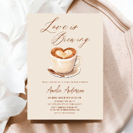 Invitación El amor es preparar café, ducha de novia