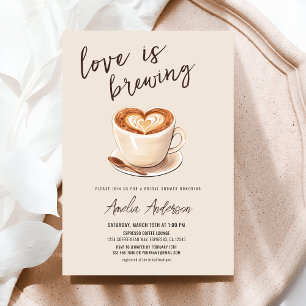 Invitación El amor es preparar café, ducha de novia