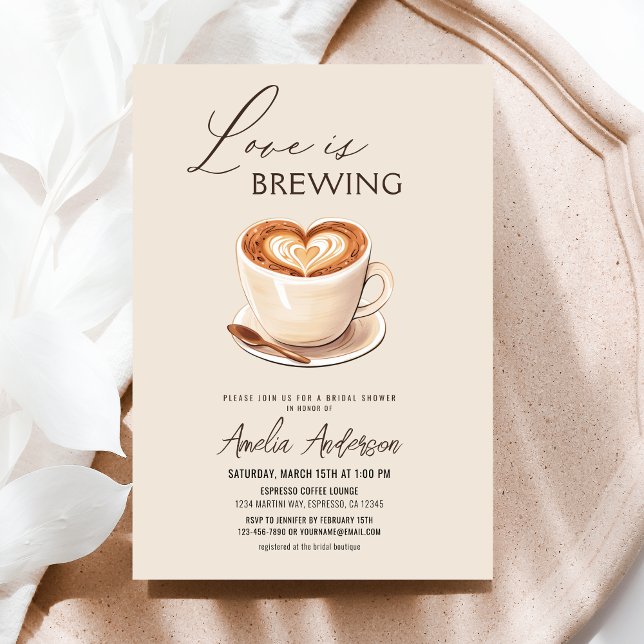 Invitación El amor es preparar café, ducha de novia (Subido por el creador)