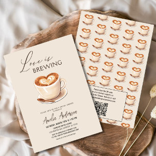 Invitación El amor es preparar café, ducha de novia