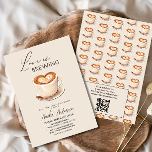 Invitación El amor es preparar café, ducha de novia